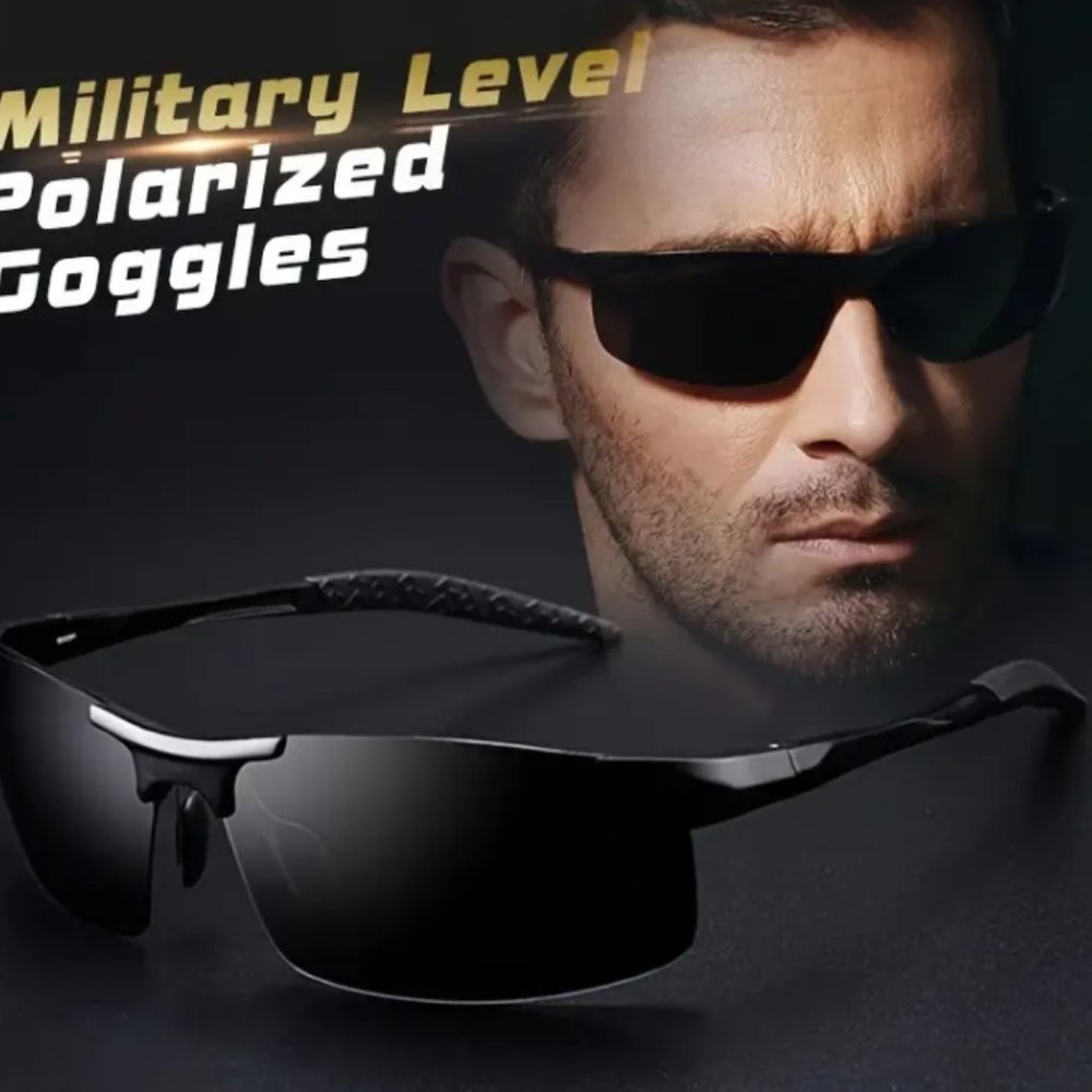 New Polarized Unisex Military Grade Sunglasses GunMetal Gray/black